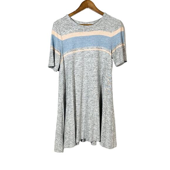 Lou & Grey Jersey Dress Casual Cap Sleeve Heather Gray - S - Picture 1 of 4